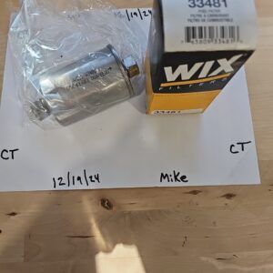 Wix 33481 Silverado Escalade Inline Steel Double Threaded Fuel Filter (F-3-5)