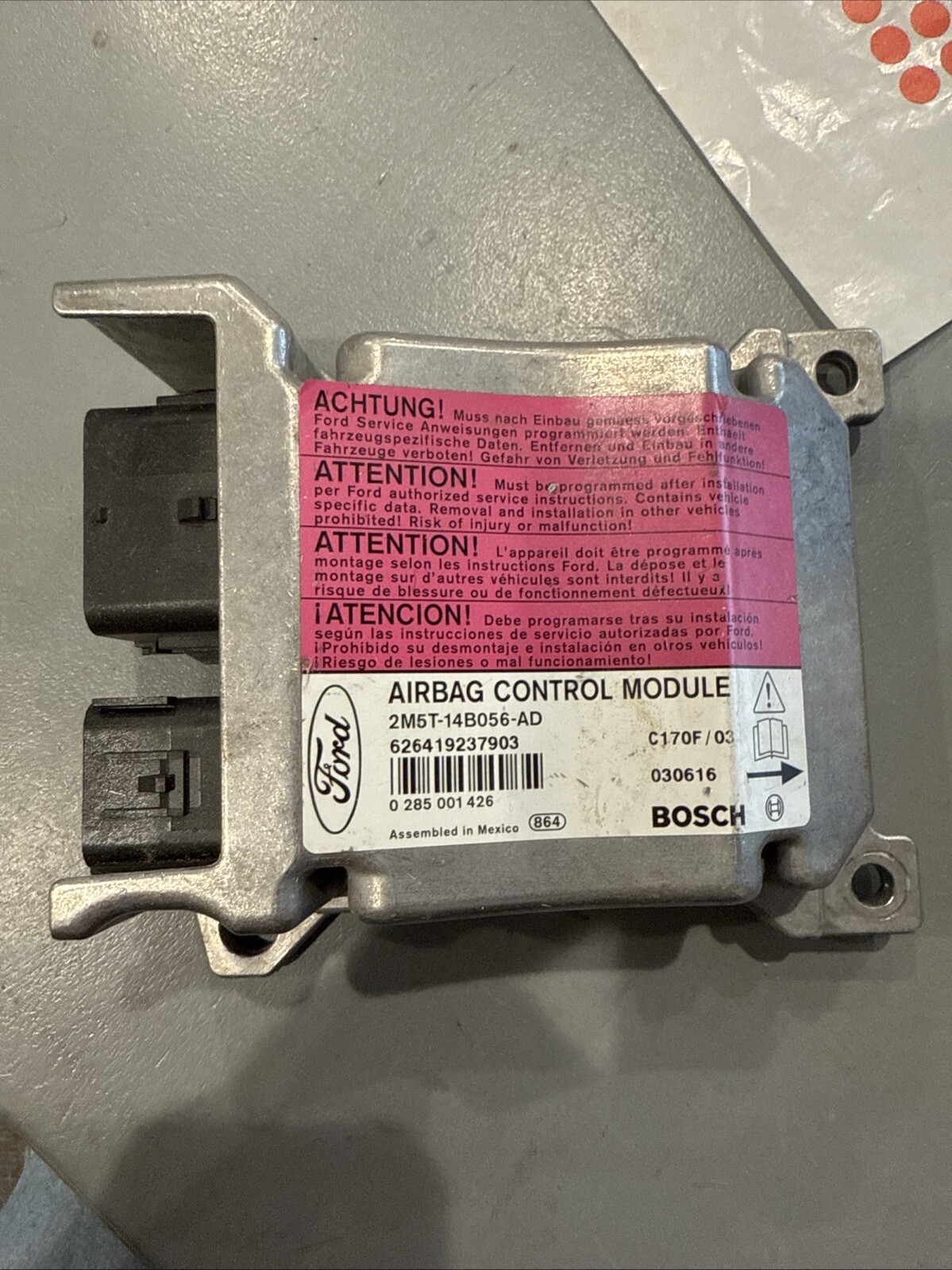 02 FORD FOCUS SRS MODULE 2M5T14B056AD