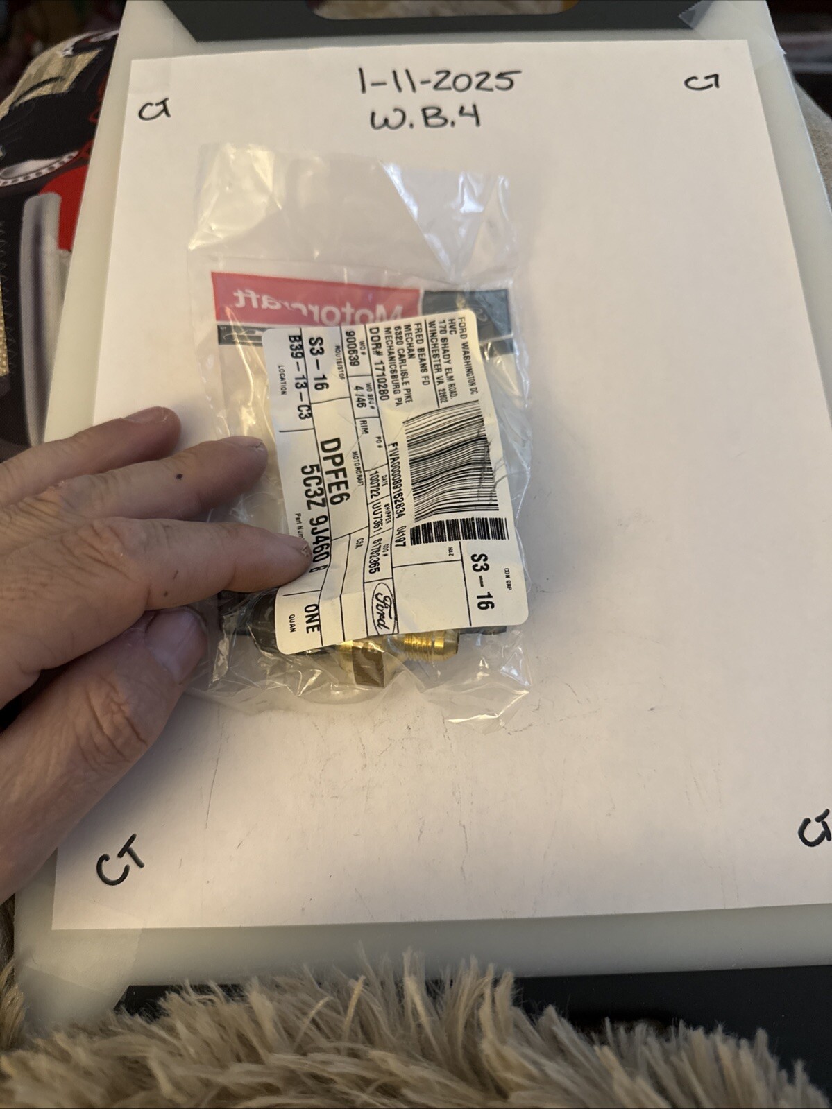 05-10 6.0L Ford OEM Motorcraft DPFE-6 Exhaust Back Pressure EBP Sensor (3113-OE) - Image 3