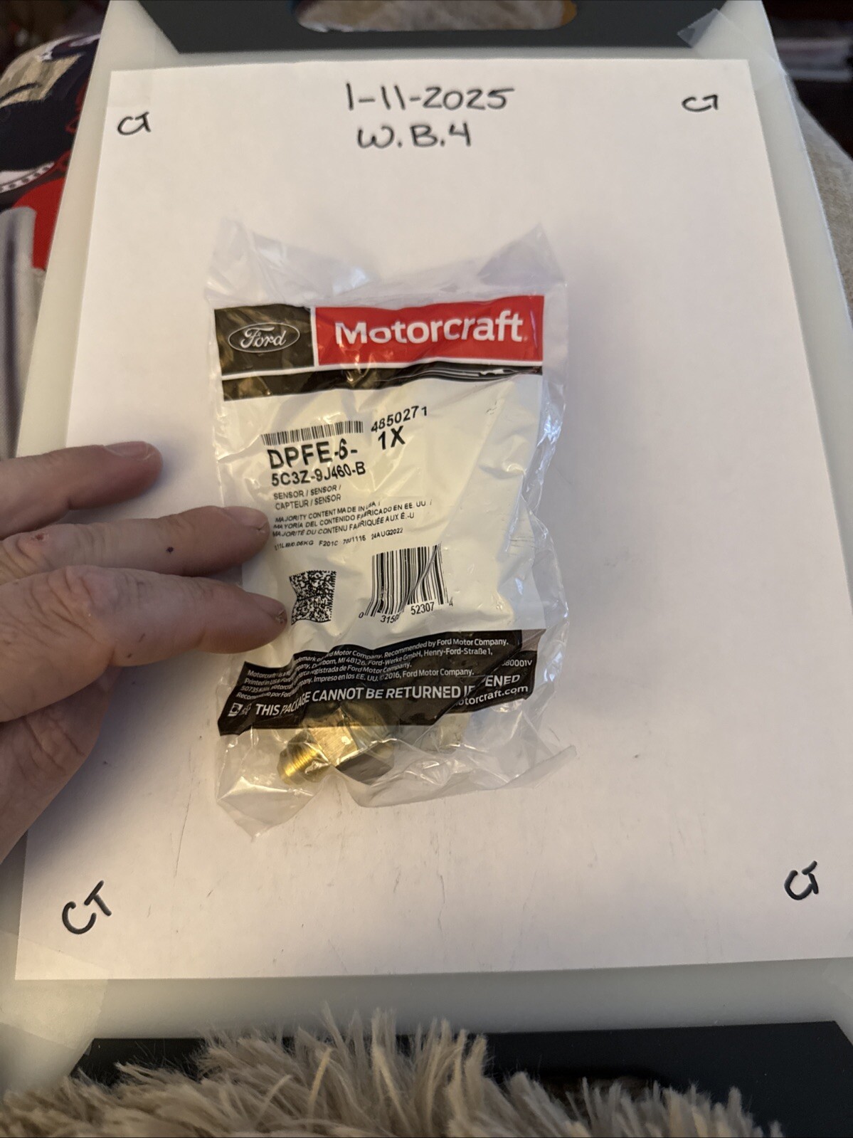 05-10 6.0L Ford OEM Motorcraft DPFE-6 Exhaust Back Pressure EBP Sensor (3113-OE)