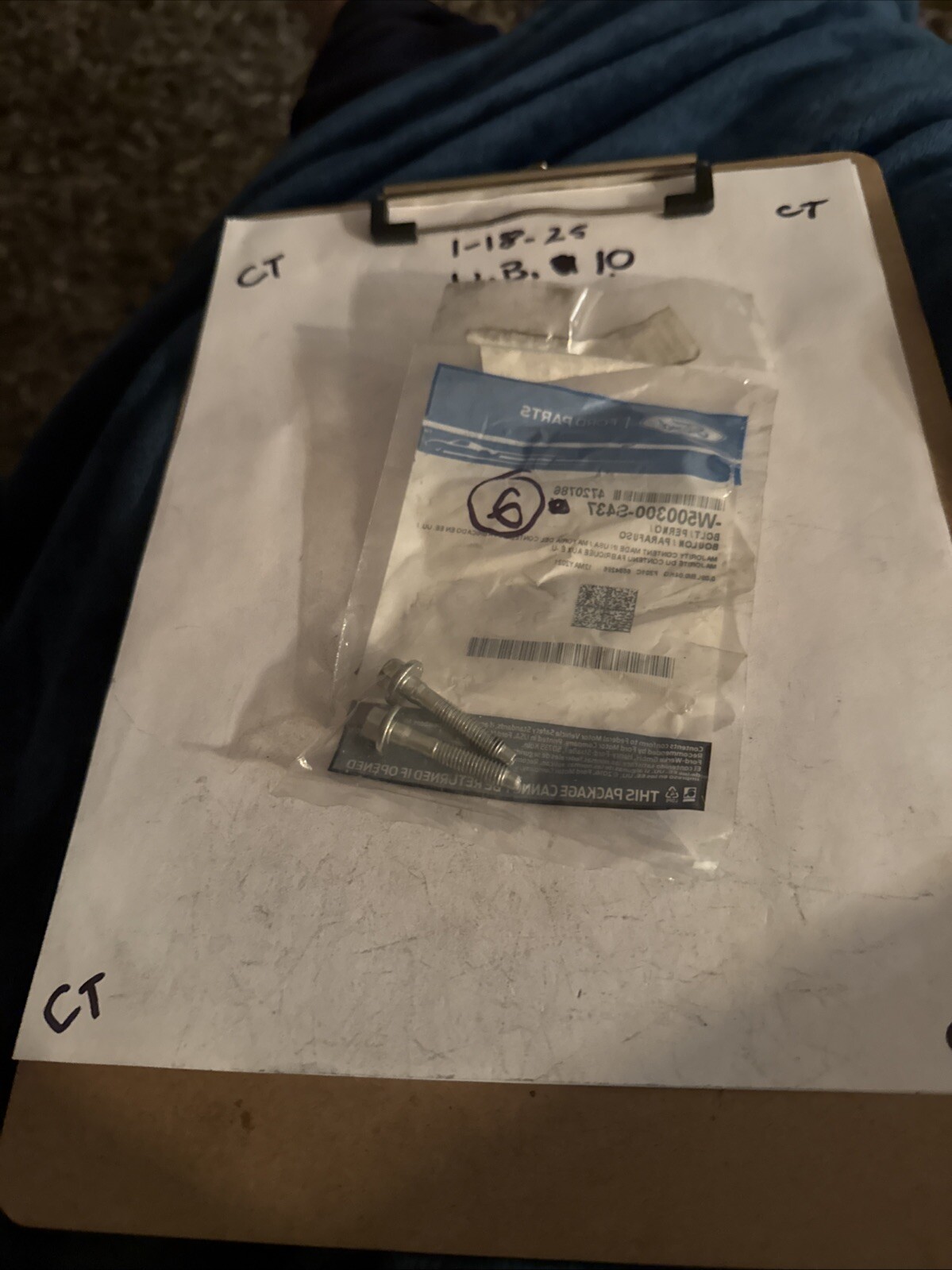 (1) FORD 10-23 Escape Engine Parts-Adapter Bolt W500300S437 Sold Individually - Image 3