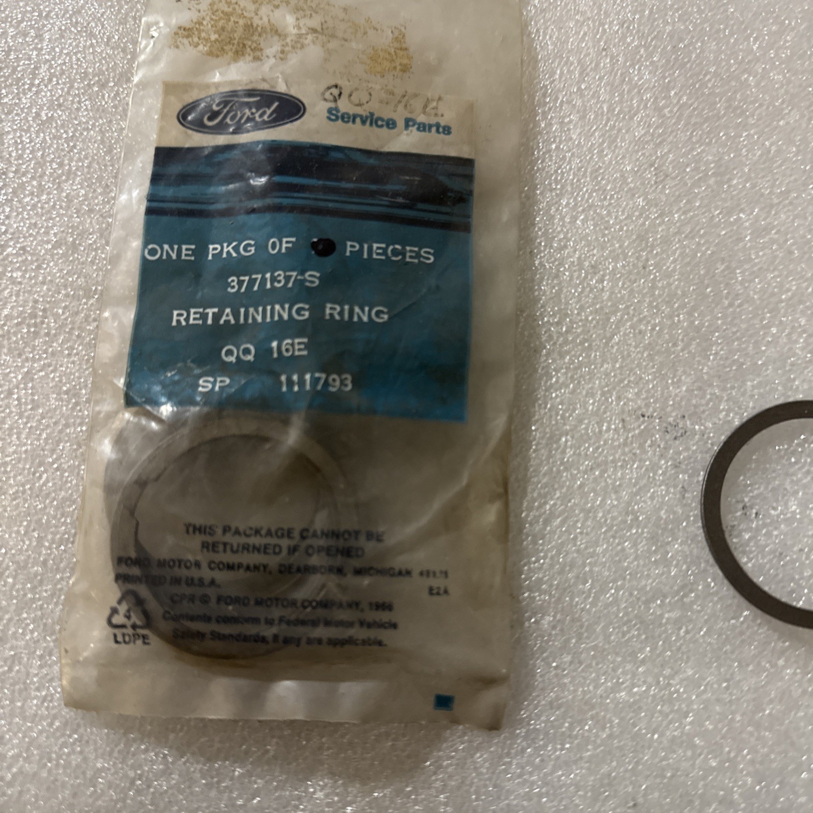 (1) Ford Ring - Retaining 377137-S Sold Individually - Image 3