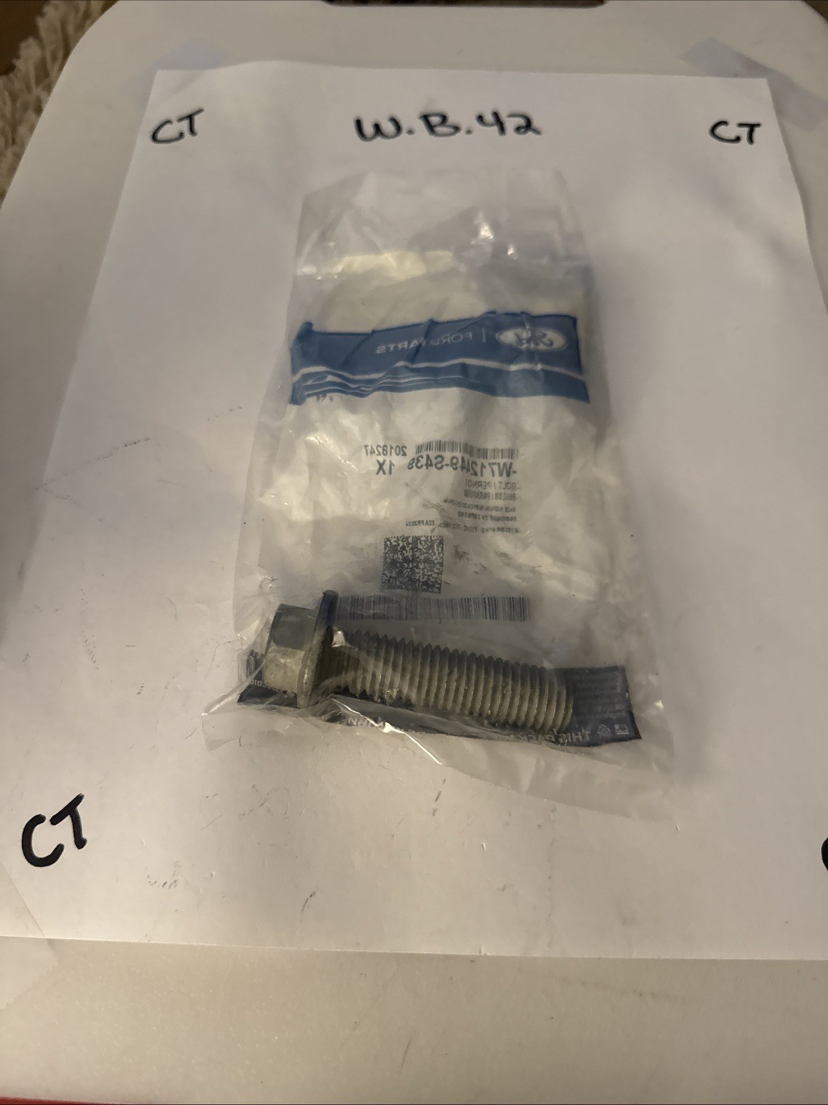 (1) Genuine Ford Bracket Bolt W712449-S439 Sold Individually - Image 3