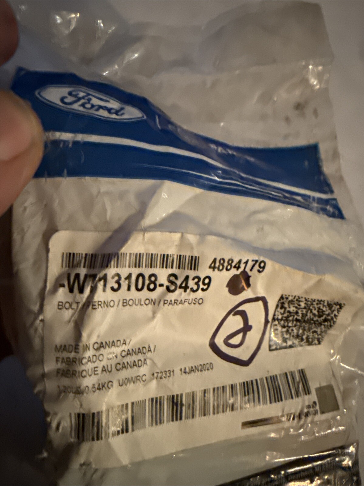 (1) Genuine Ford OE Bolt W713108-S439 Sold Individually - Image 3