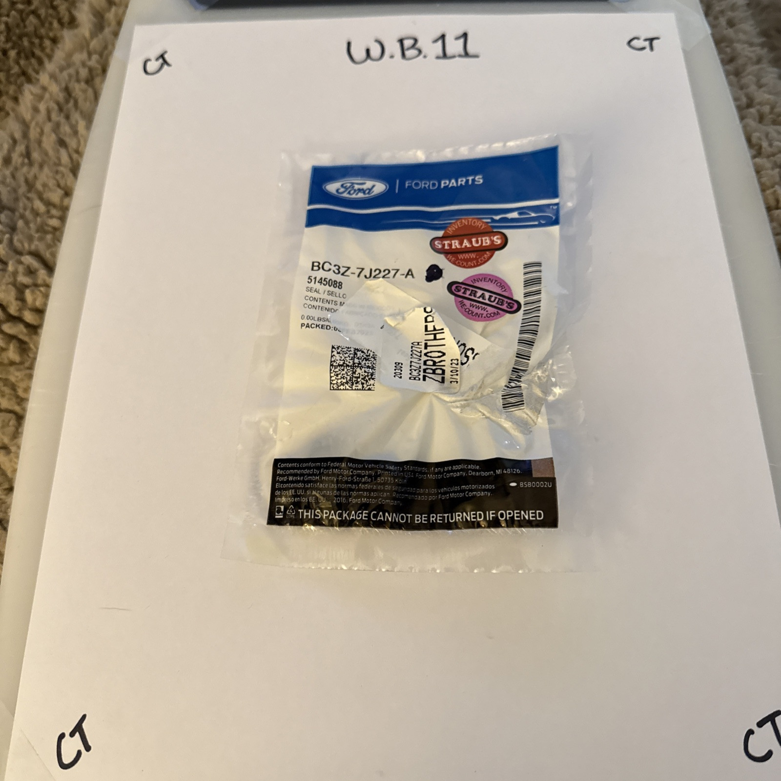 (1) Genuine Ford Seal BC3Z-7J227-A Sold Individually