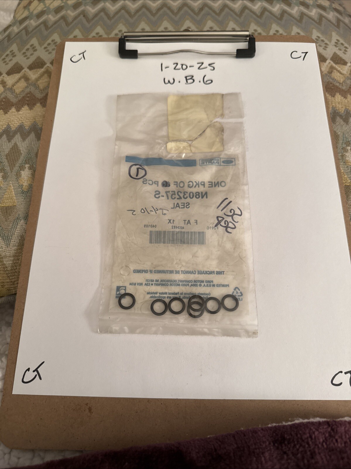 (1) Genuine Seal O Ring ***SOLD INDIVIDUALLY*** N803257-S - Image 3