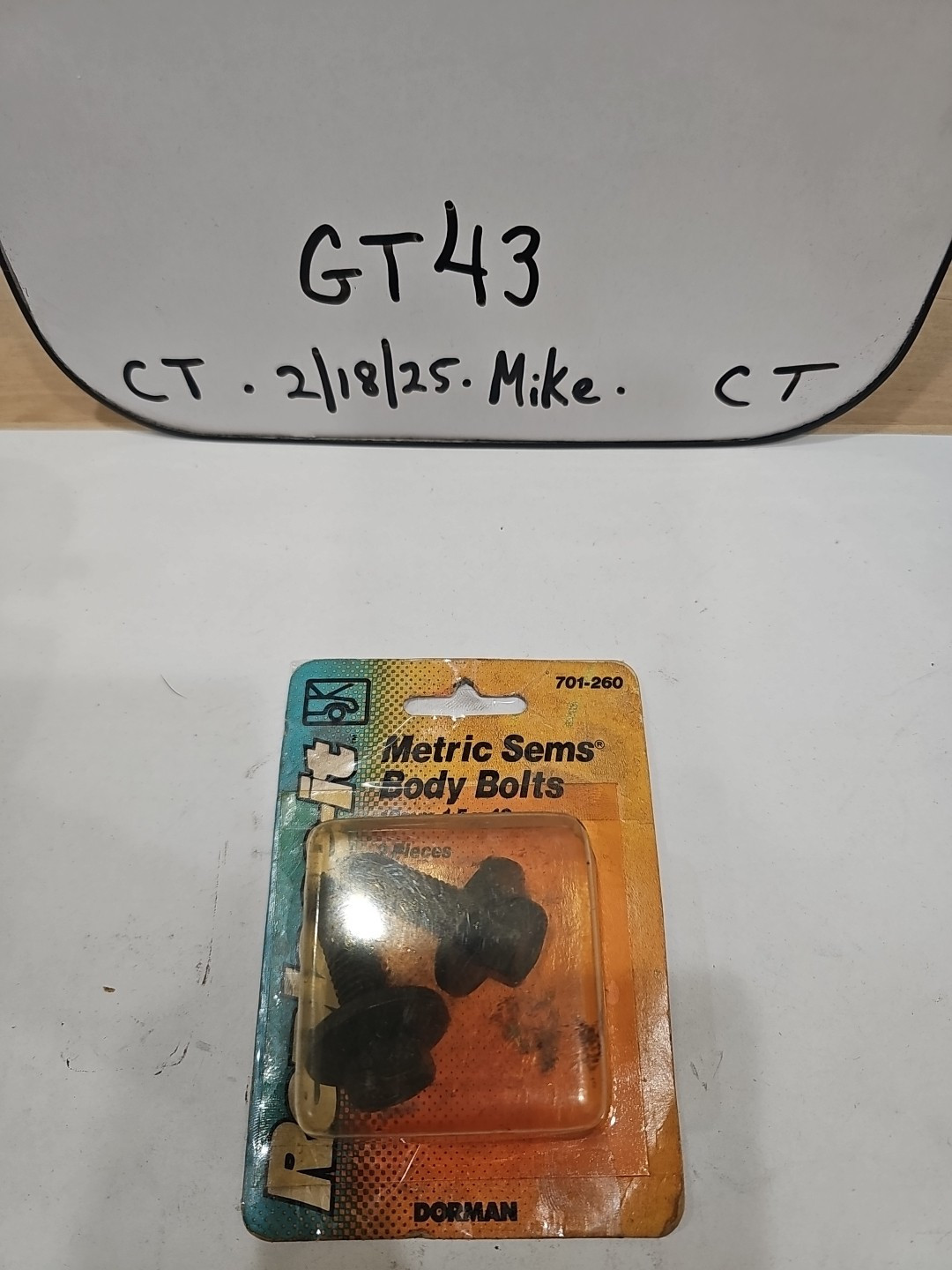 1 Pkg Of 2 Body Bolts Dorman 701-260 45898 M10-1.50 x 40mm Repl. GM 11501195 - Image 3