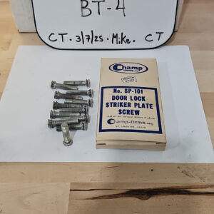 1 Pkg of 12- Champ SP-101 Striker Plate Screws 1949- 1961 All General Motors