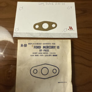 (1) United Delco H-10 Ford Mercury V8's By-Pass 1954-1963 Water Outlet Gasket