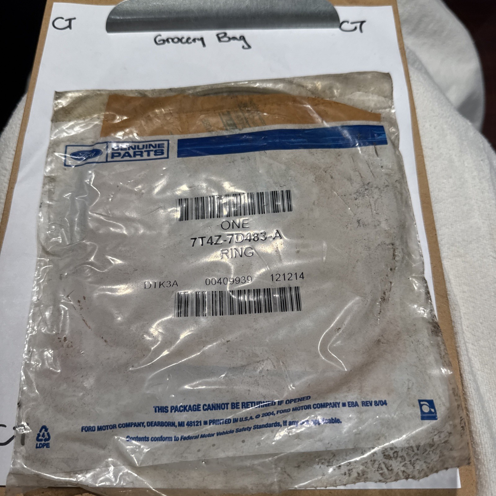 1 x Genuine Ford OEM Automatic Transmission Special Snap Ring 7T4Z-7D483-A