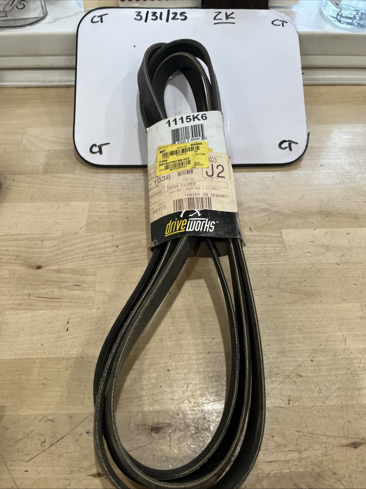 1115K6 Drive Works (Drive Rite 6PK2830) Serpentine V-Ribbed Belt - Image 3