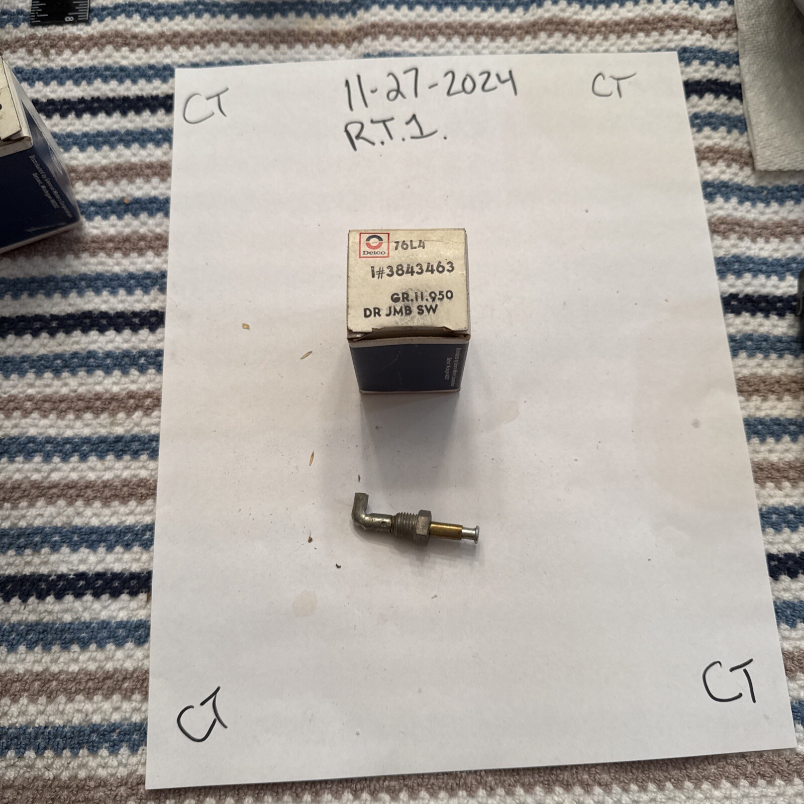 1963-1967 Corvette Door Jam Courtesy Light Switch Genuine GM#3843463