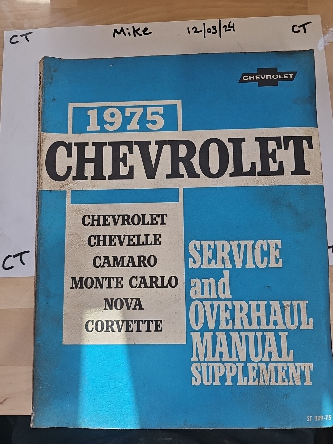 1975 Chevrolet Service Manual - Chevelle - Camaro - Monte Carlo - Nova -Corvette