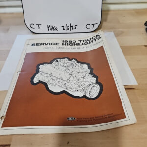 1980 FORD CAR SERVICE HIGHLIGHTS ENGINE EMISSION AND RELATED SYSTEMS MANUAL