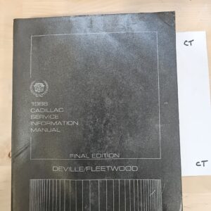 1986 Cadillac DEVILLE FLEETWOOD Repair Service Shop Manual Final Edition FACTORY
