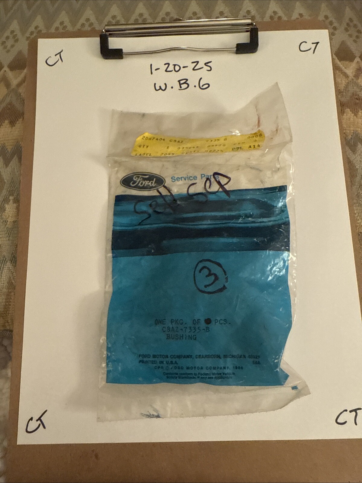 (1)NOS 1968-1972 Ford Galaxie 3spd Transmission Socket Bushing Part# C8AZ-7335-B