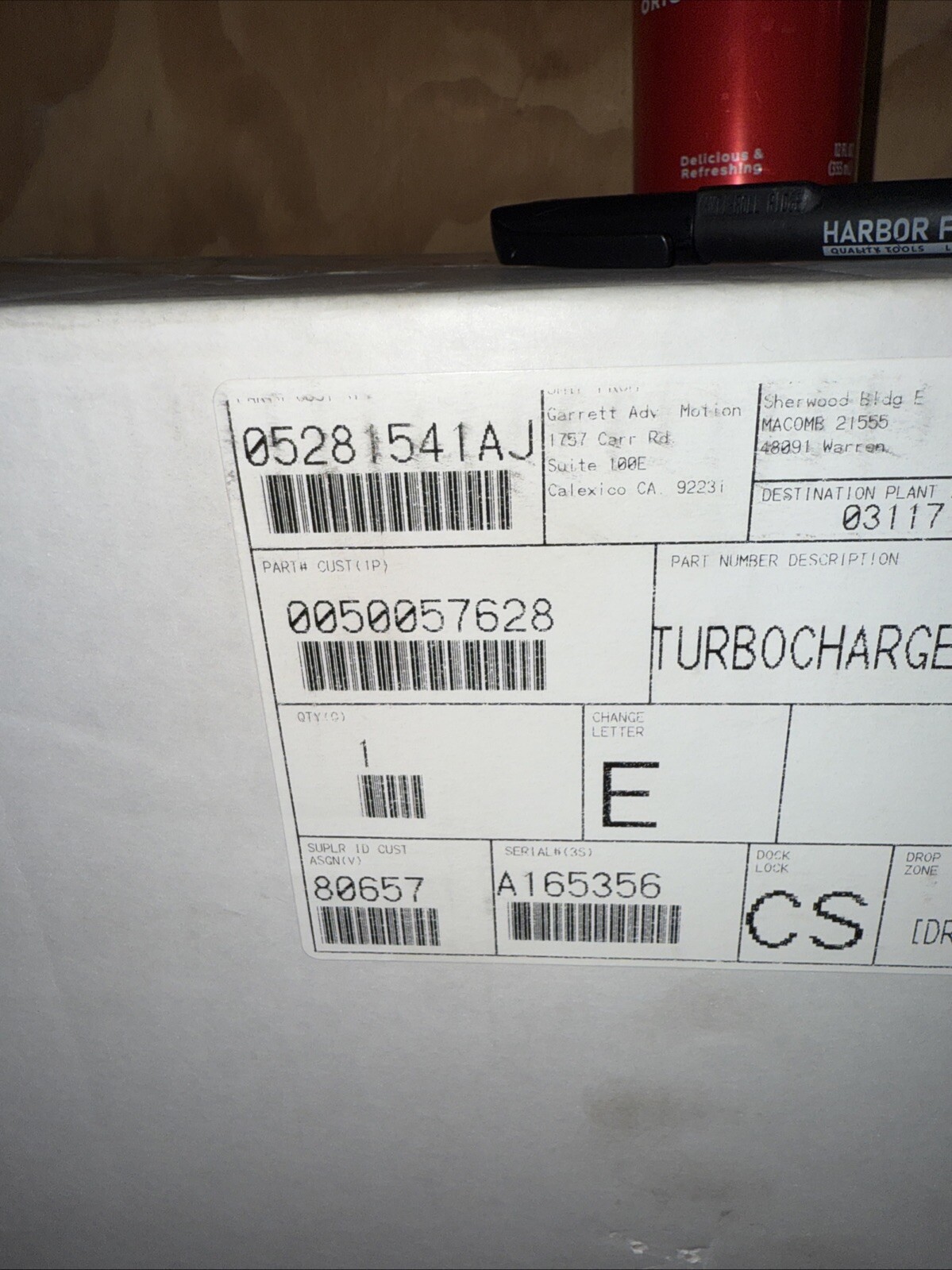 2019-2023 Jeep Cherokee Turbocharger 05281541AJ Genuine Mopar Oem - Image 3