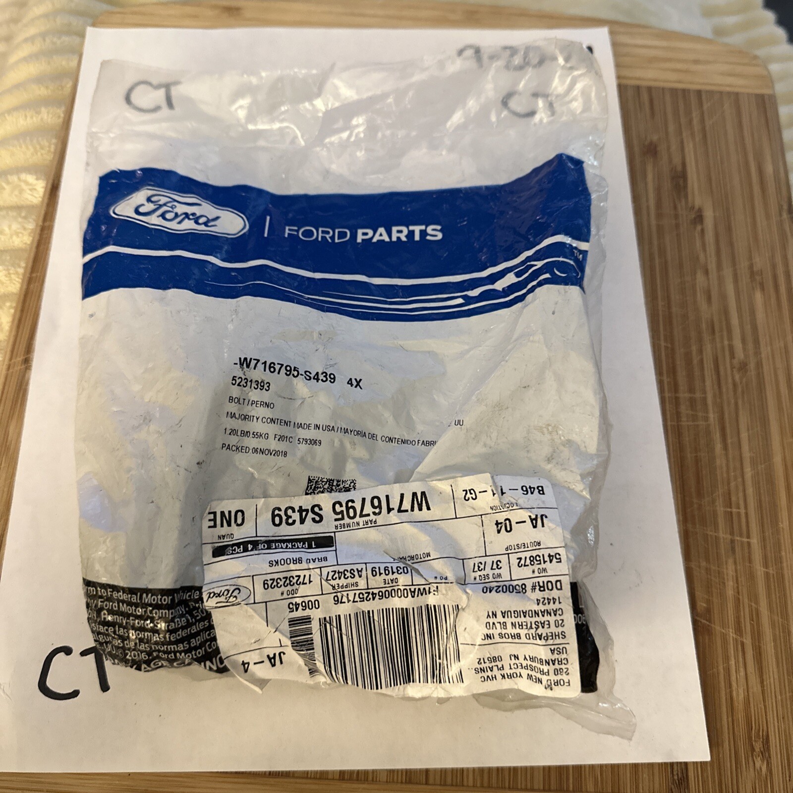 *4 Pack Ford Edge Fusion Mustang OEM Suspension Trailing Arm Bolt W716795-S439