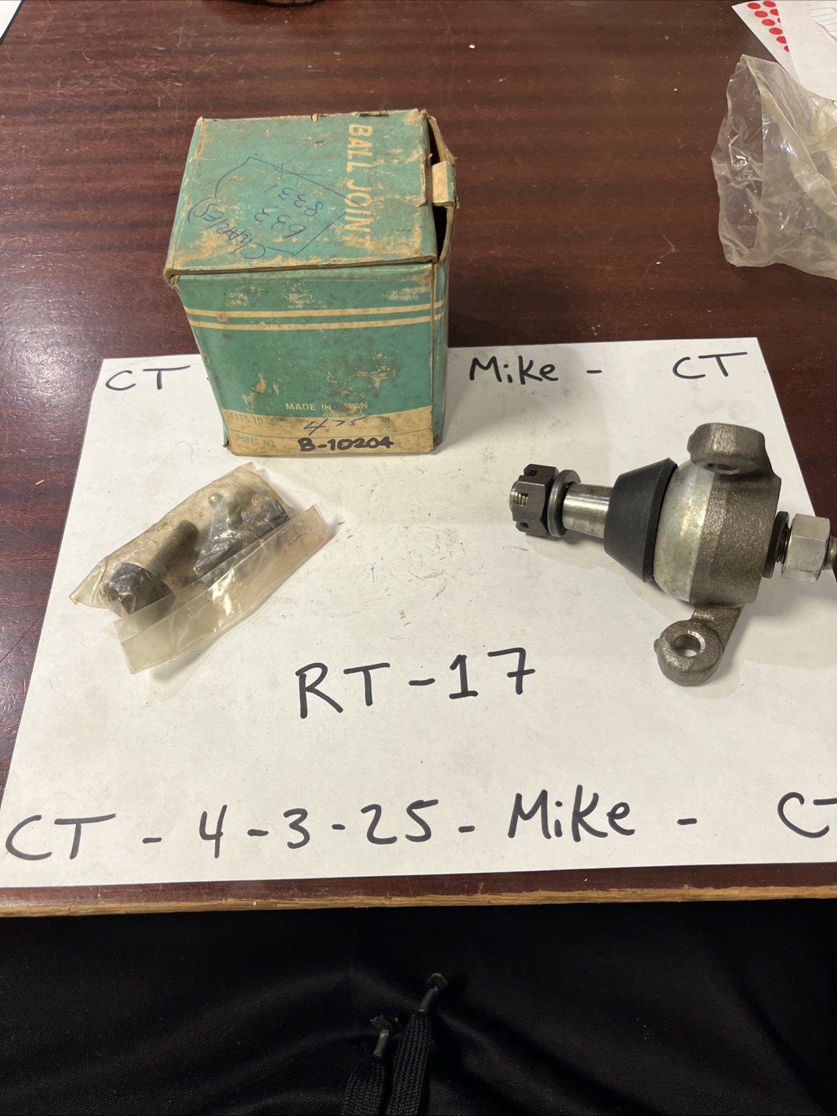 58-70 Chevrolet Passenger 63-82 Corvette Lower Ball Joint B-10204 10204 K6035