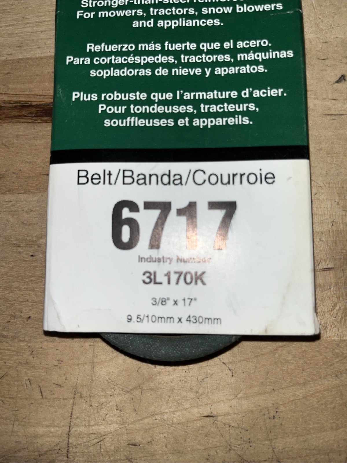 6717 3/8' X 17' PoweRated V-Belt - Image 3