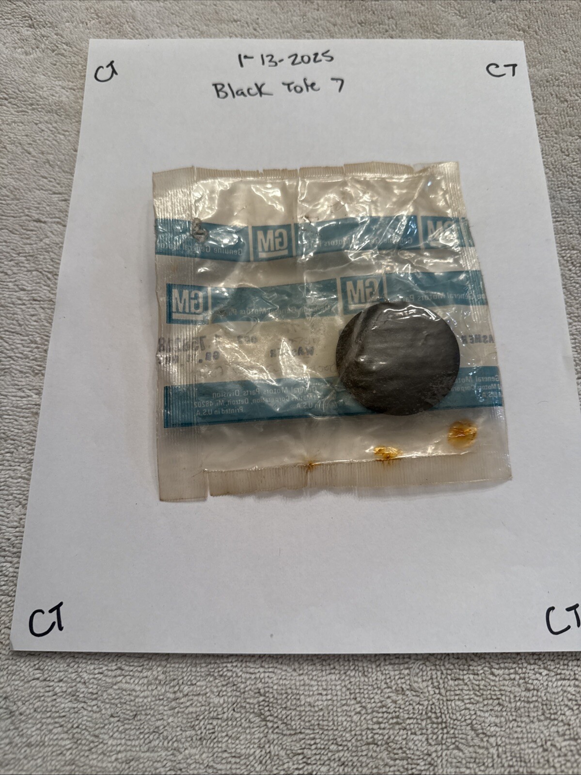 68-77 C3 Corvette GM Door Glass Rubber Washer-GM #7582188 NOS - Image 3