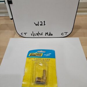 90 Degree Marine Brass Fuel Elbow Fitting 5/16 Barb x 3/8 NPT Seachoice 20871