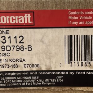 A/C Compressor Clutch Coil MOTORCRAFT YB-3112, 8L2Z-19D798-B