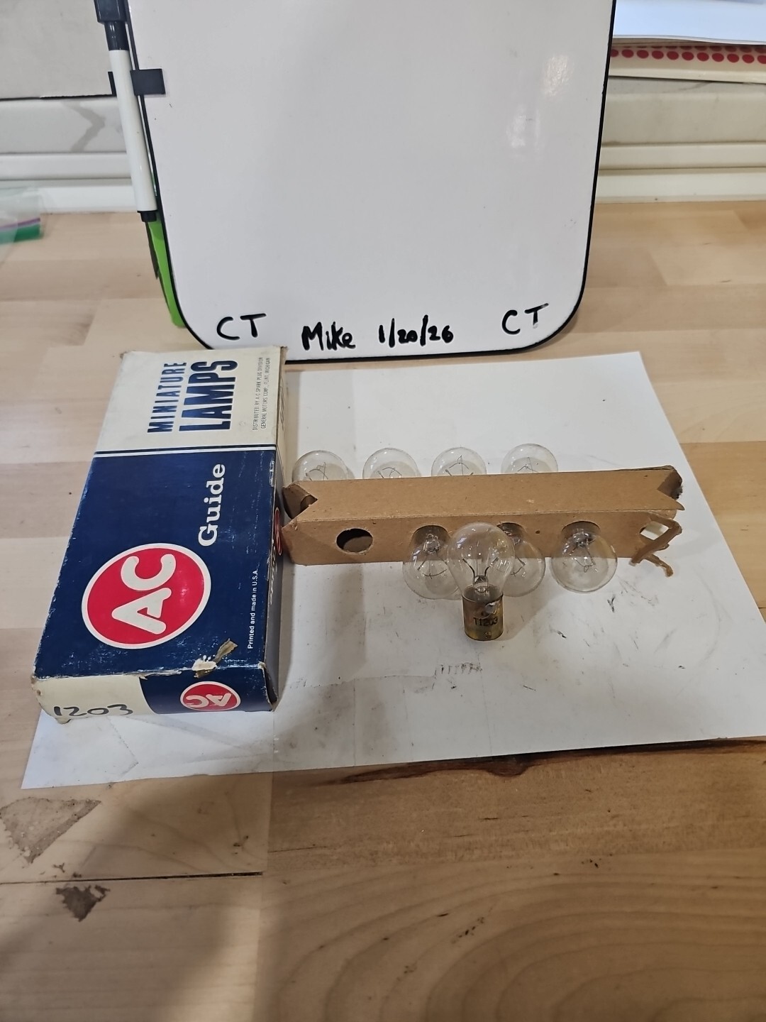 AC Miniature Lamps 1203 (1 Pack of 8) *New Open Box*