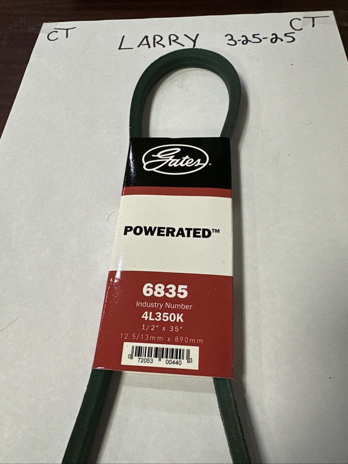 Accessory Drive Belt-FHP Medium Horse-Power V-Belt Gates 6835