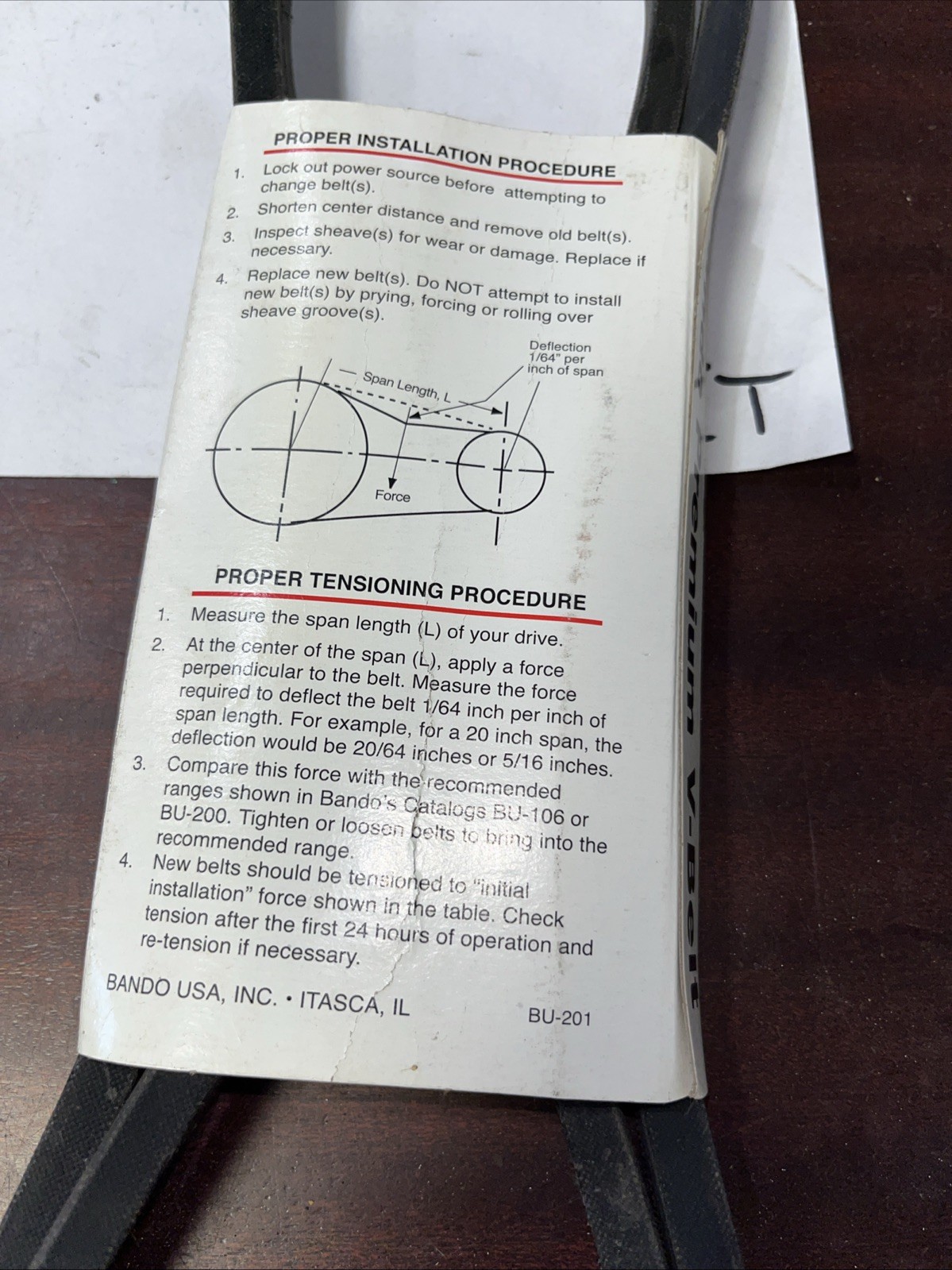 Bando Power king Industrial & Lawn Mower V Belt A78 / 1/2"x80" / 4L800 - Image 4