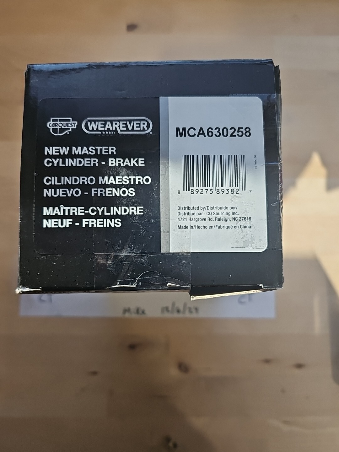 Brake Master Cylinder CARQUEST MCA630258 New - Image 4