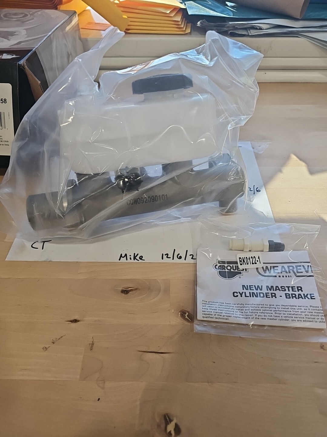 Brake Master Cylinder CARQUEST MCA630258 New