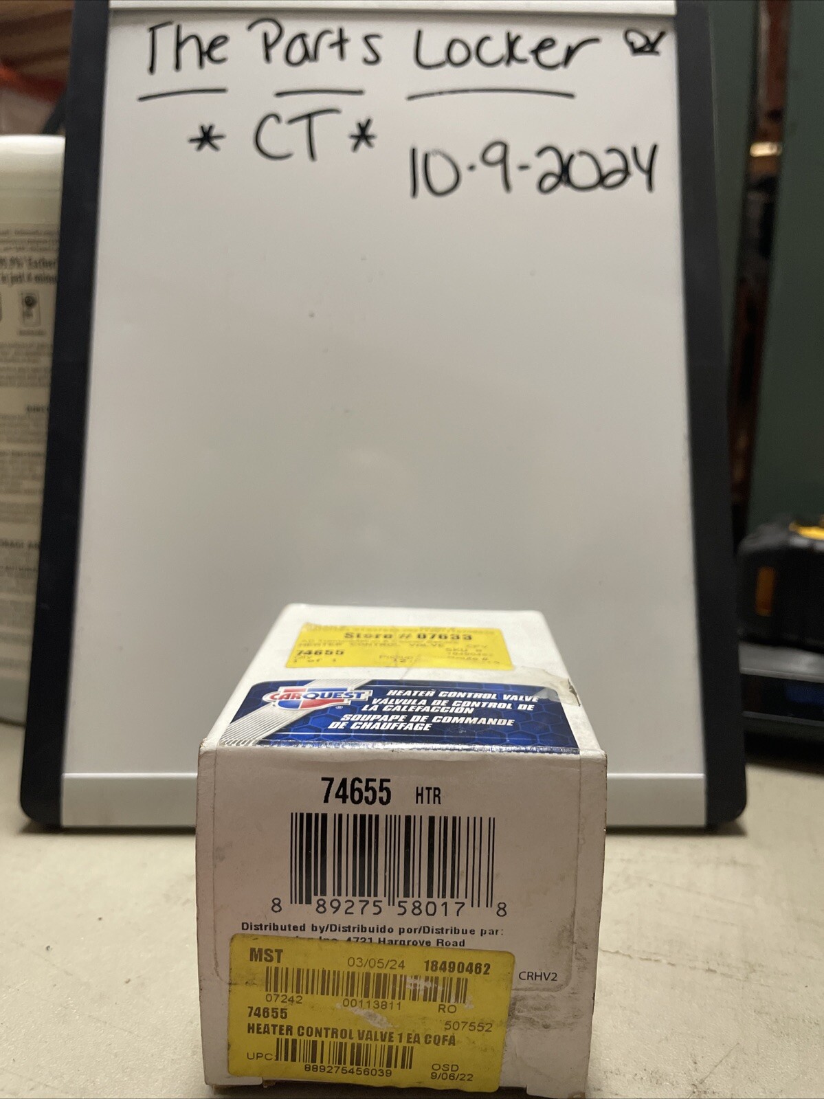 Car Quest 74655 Black Premium Heater Control Valve