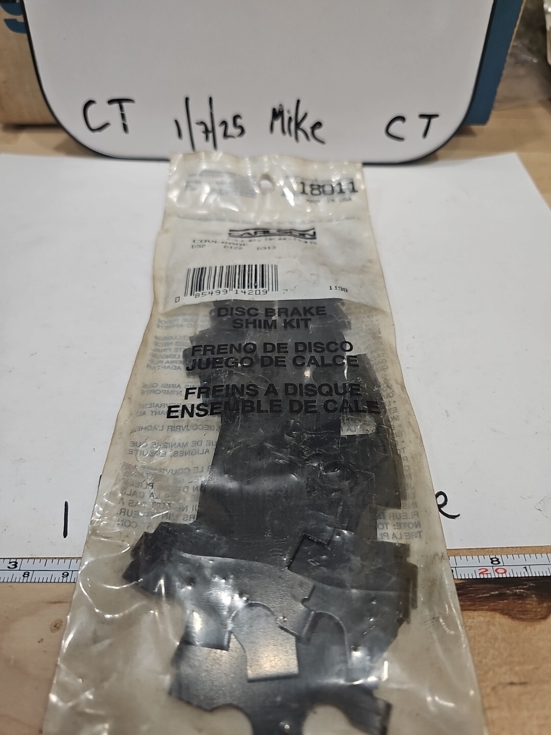 Carlson 18011 Disk Brake Shim Kit