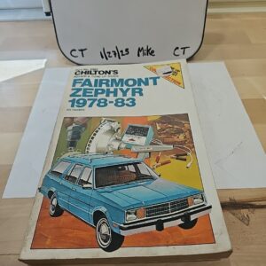 Chilton Ford Fairmont Mercury Zephyr 1978-1983 Chilton Repair Manual 6965