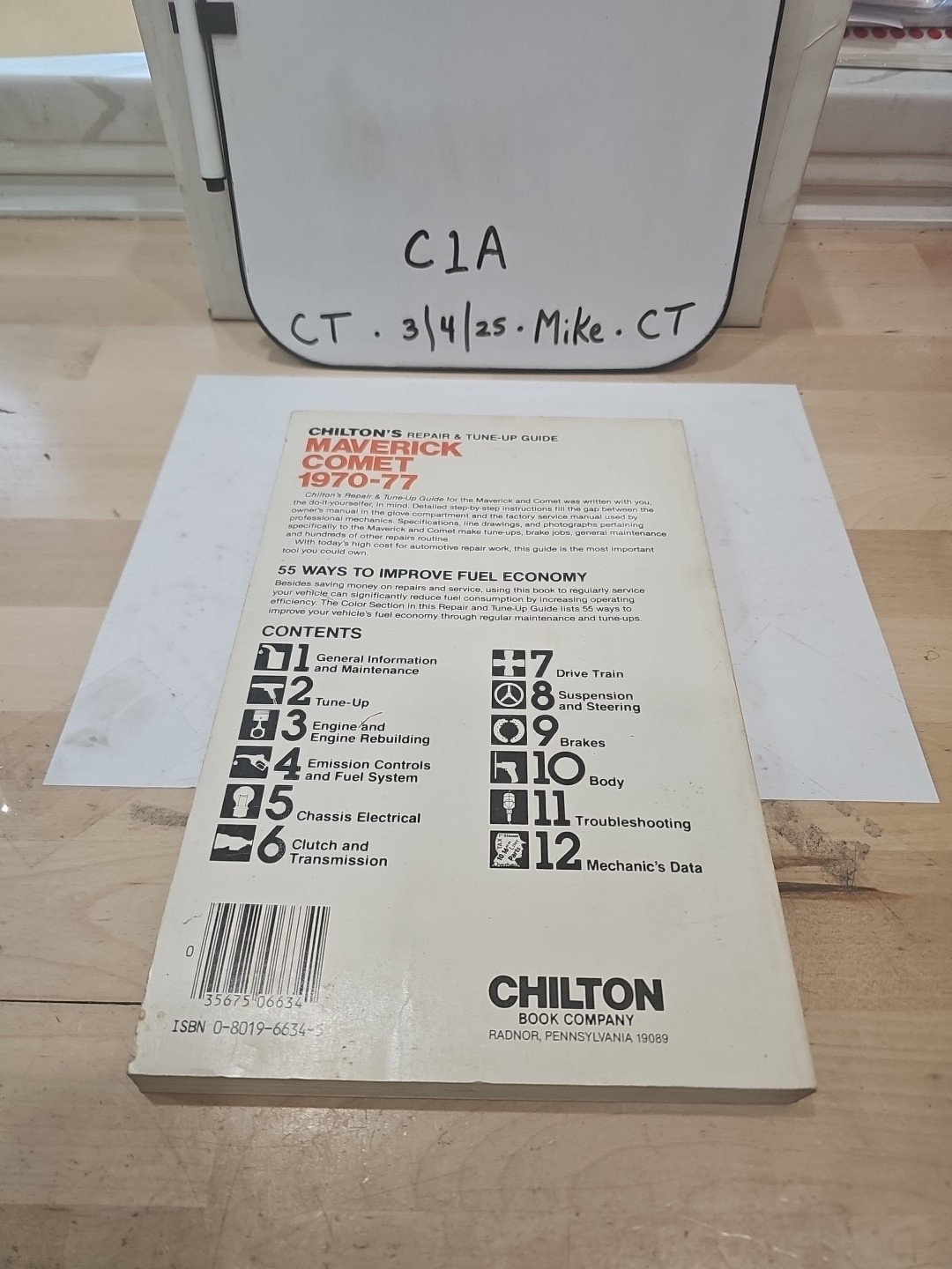 Chilton's Repair & Tune-Up Guide Maverick Comet 1970-77 Part no. 6634 - Image 4