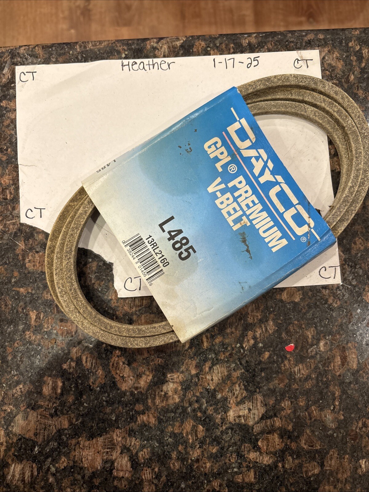 DAYCO GPL PREMIUM V-BELT L485 or 13RL2160