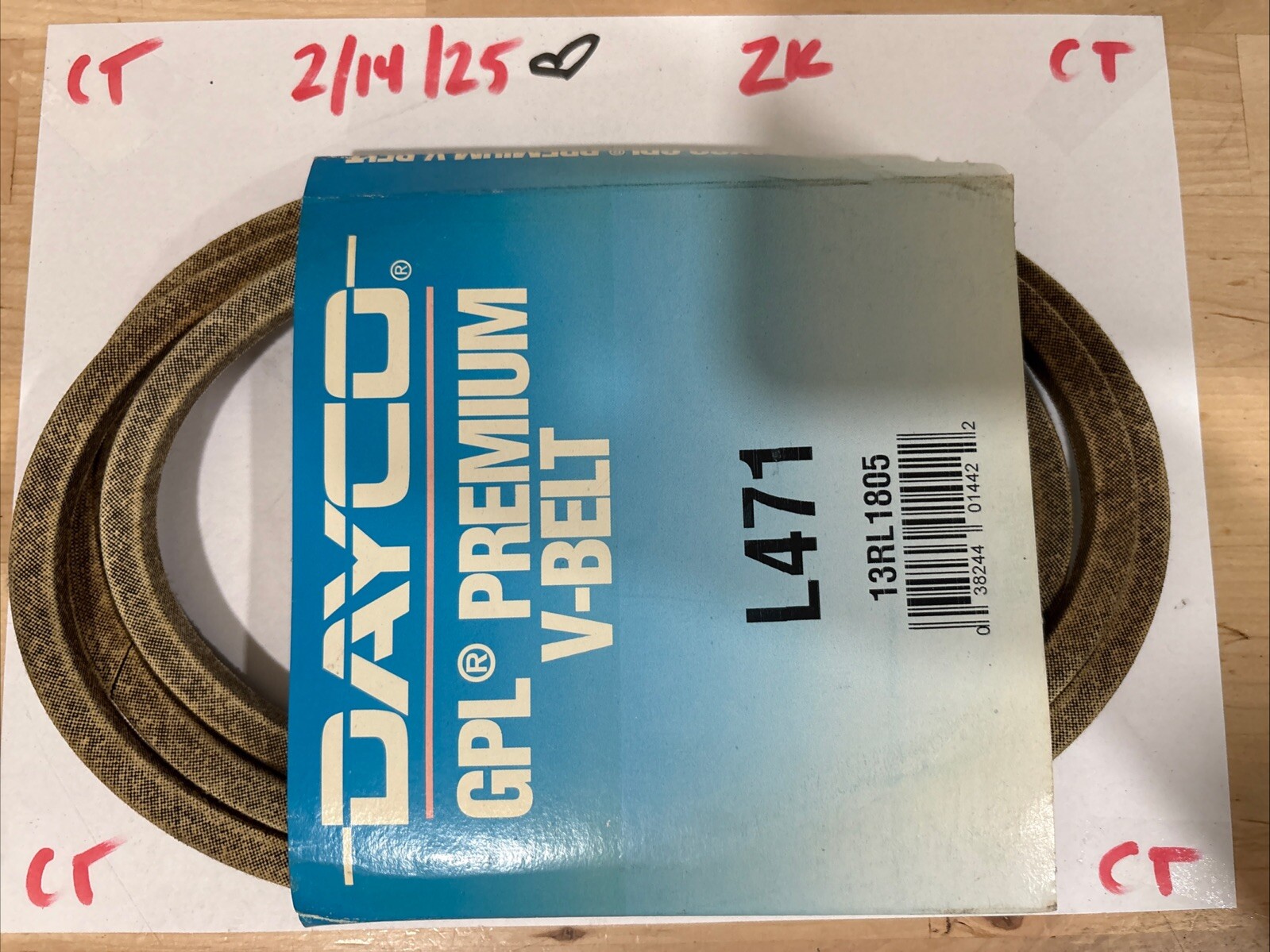 Dayco GPL Premium L471 Power Equipment Accessory Drive Belt - 1/2" X 71"