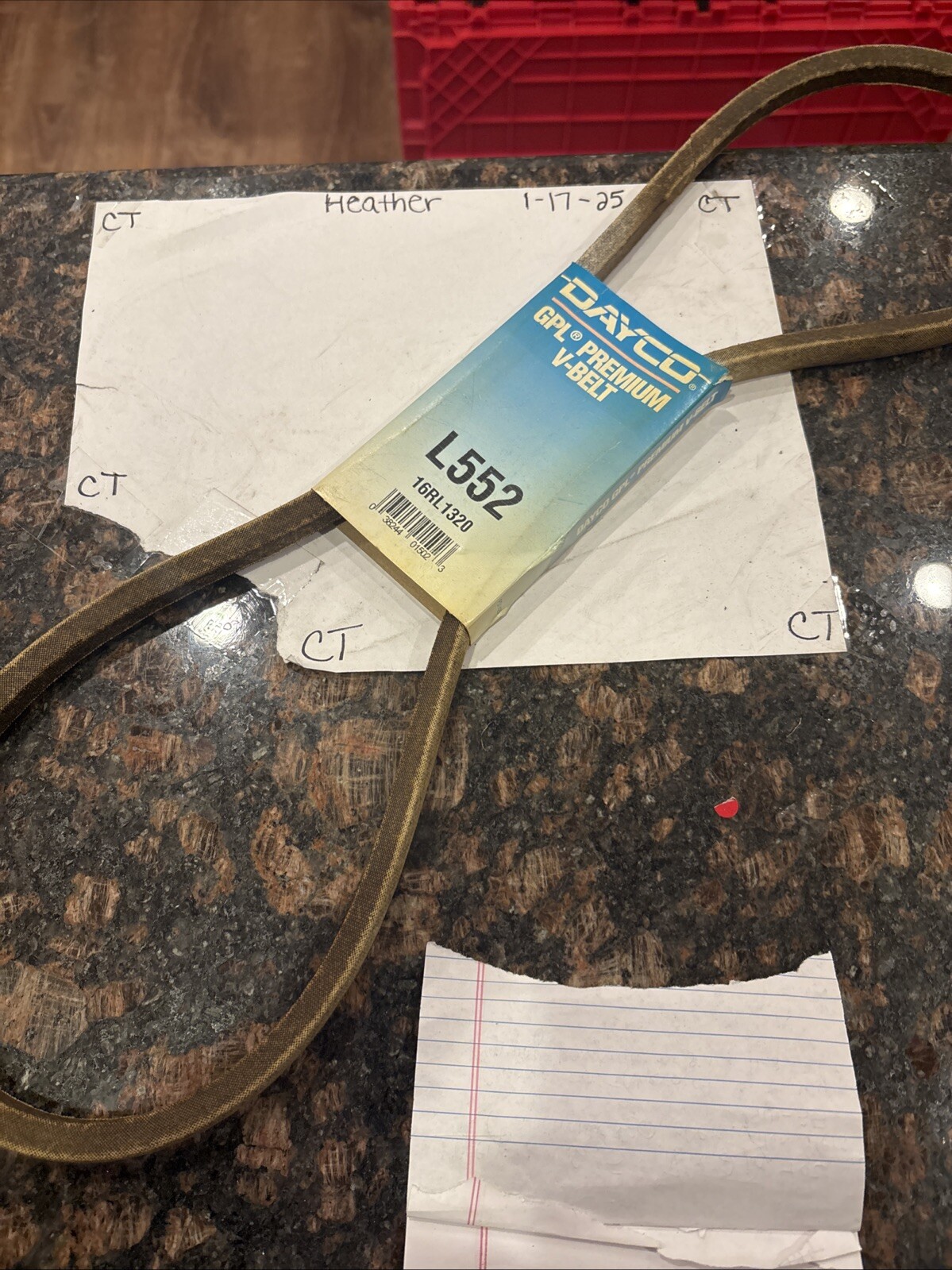 Dayco L552 V Belts 16RL1320