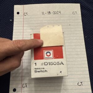 Delco Remy D1505A Headlight Switch