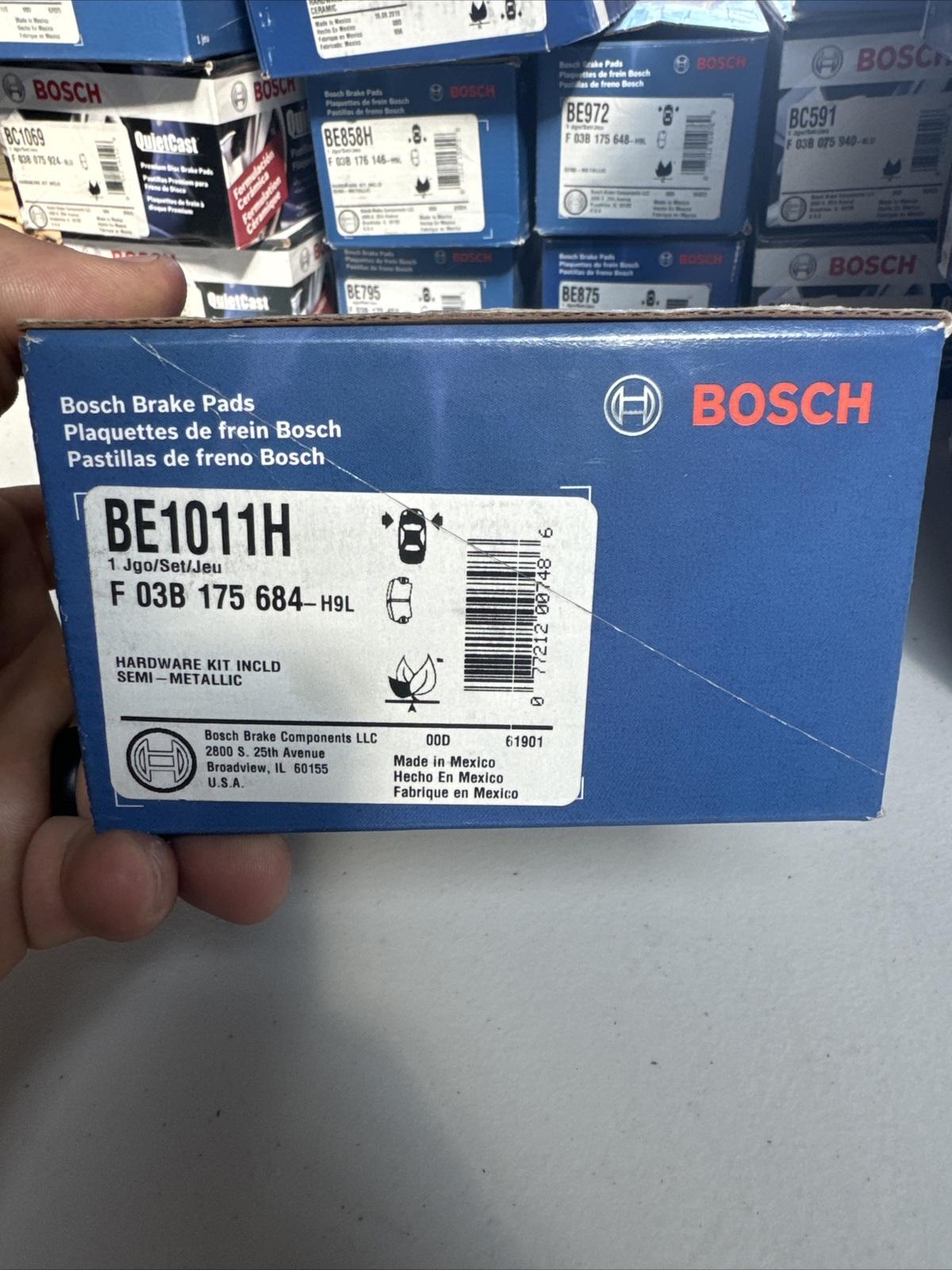 Disc Brake Pad Set-Blue Brake Pads with Hardware Front Bosch BE1011H