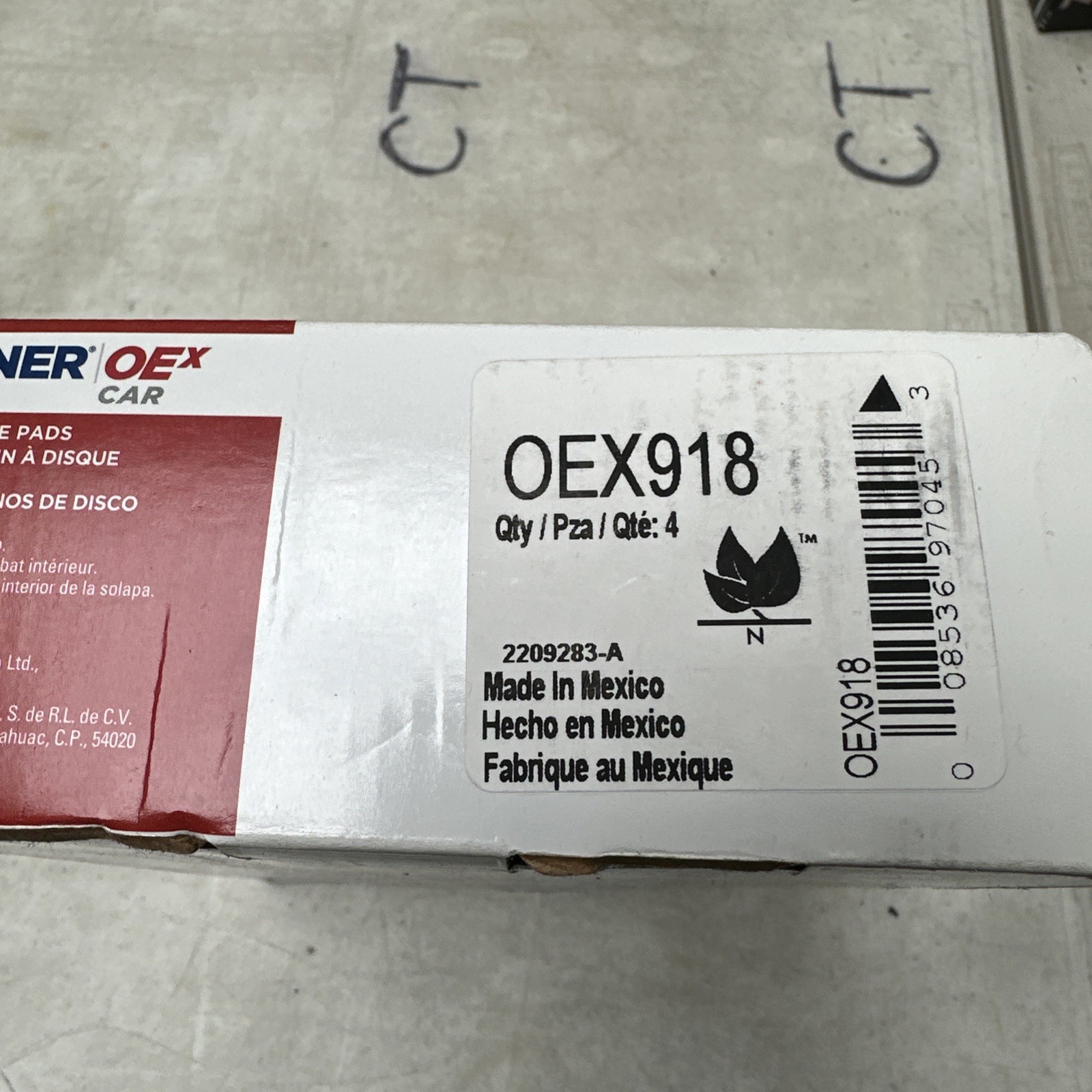 Disc Brake Pad Set-OEX Disc Brake Pad Front Wagner OEX918 - Image 3