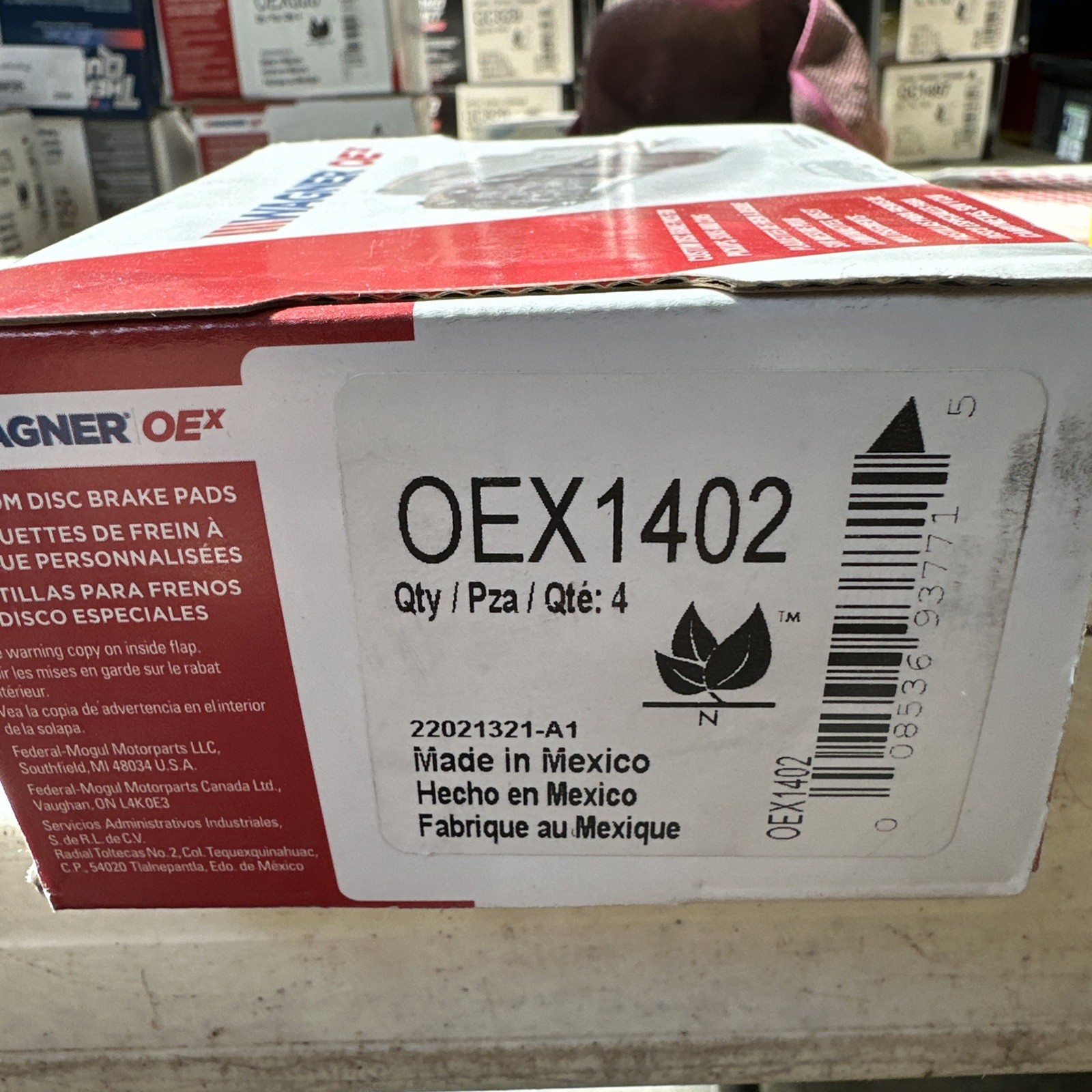 Disc Brake Pad Set-OEX Disc Brake Pad Wagner OEX1402 fits 09-16 Toyota Venza - Image 3