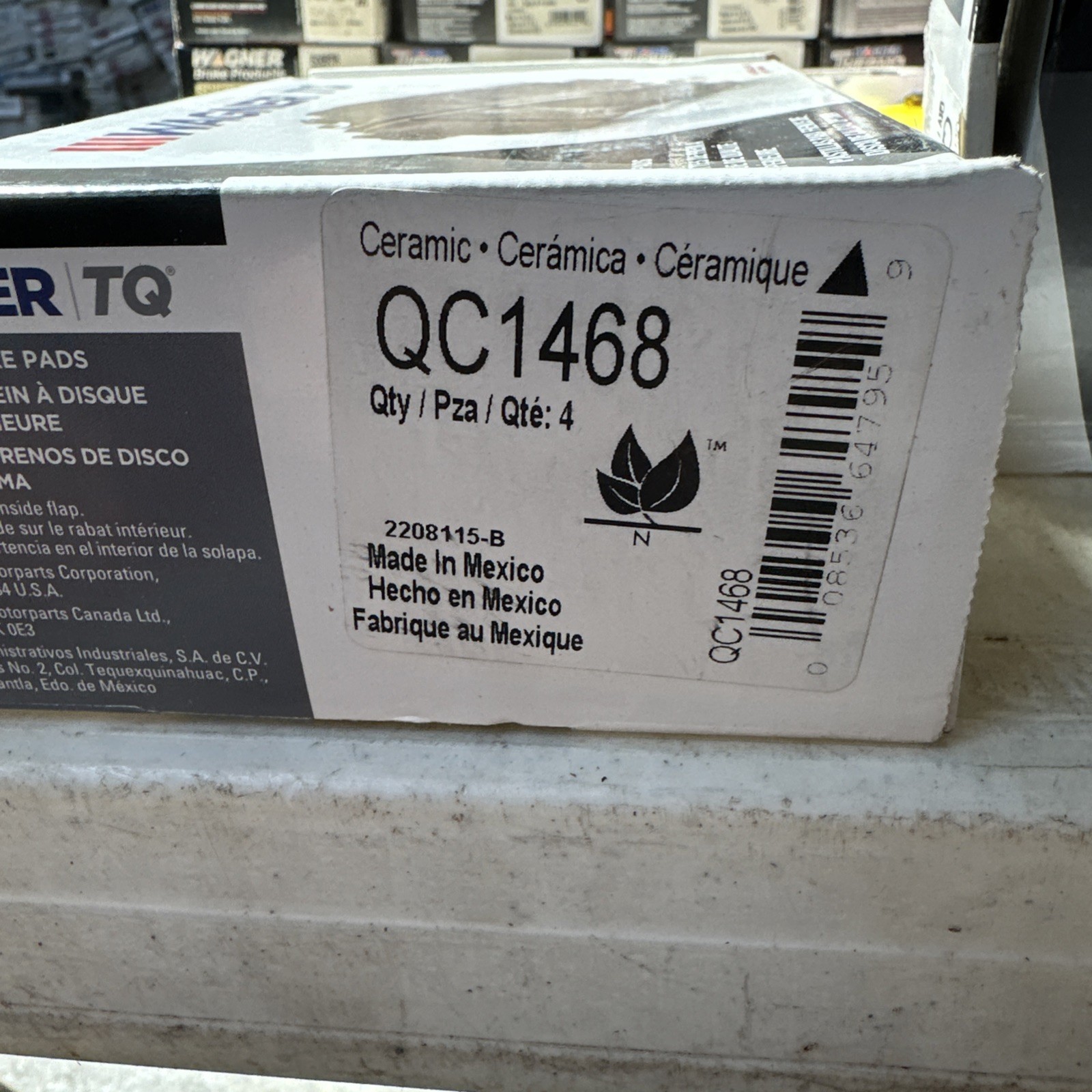 Disc Brake Pad Set-ThermoQuiet Disc Brake Pad Wagner QC1468 - Image 3