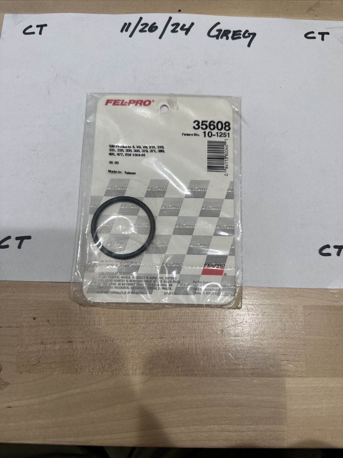 Distributor O-Ring Fel-Pro 35608