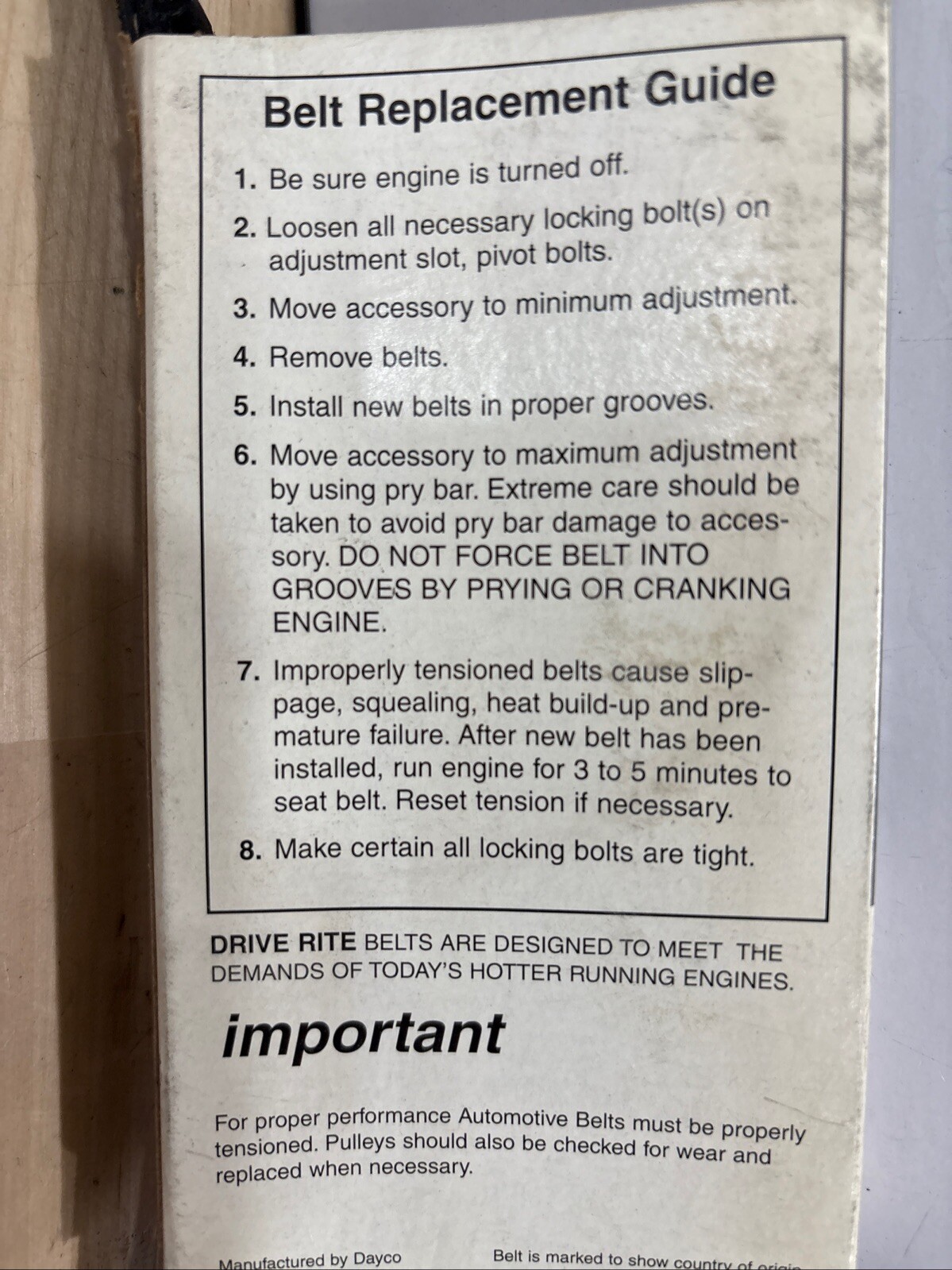 Drive-rite 17355DR Accessory Drive Belt - 0.53" X 35.50" - 36 Degree - Image 4