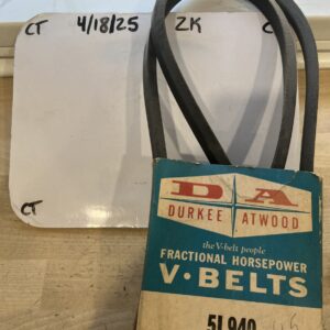 Durkee Atwood V-Belt 5L940 Frictional Horsepower