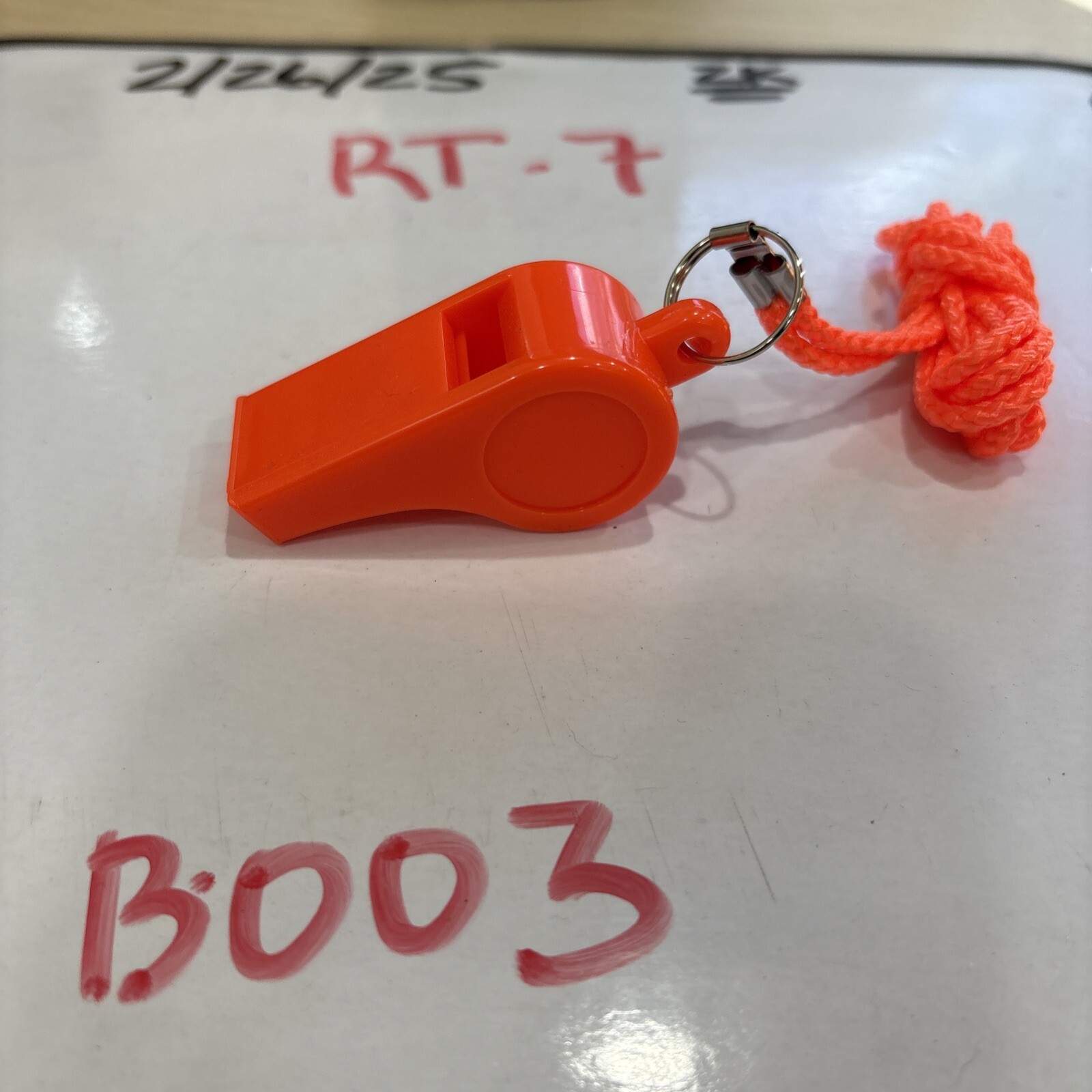 Emergency Whistle With Lanyard (Orange) - Image 3