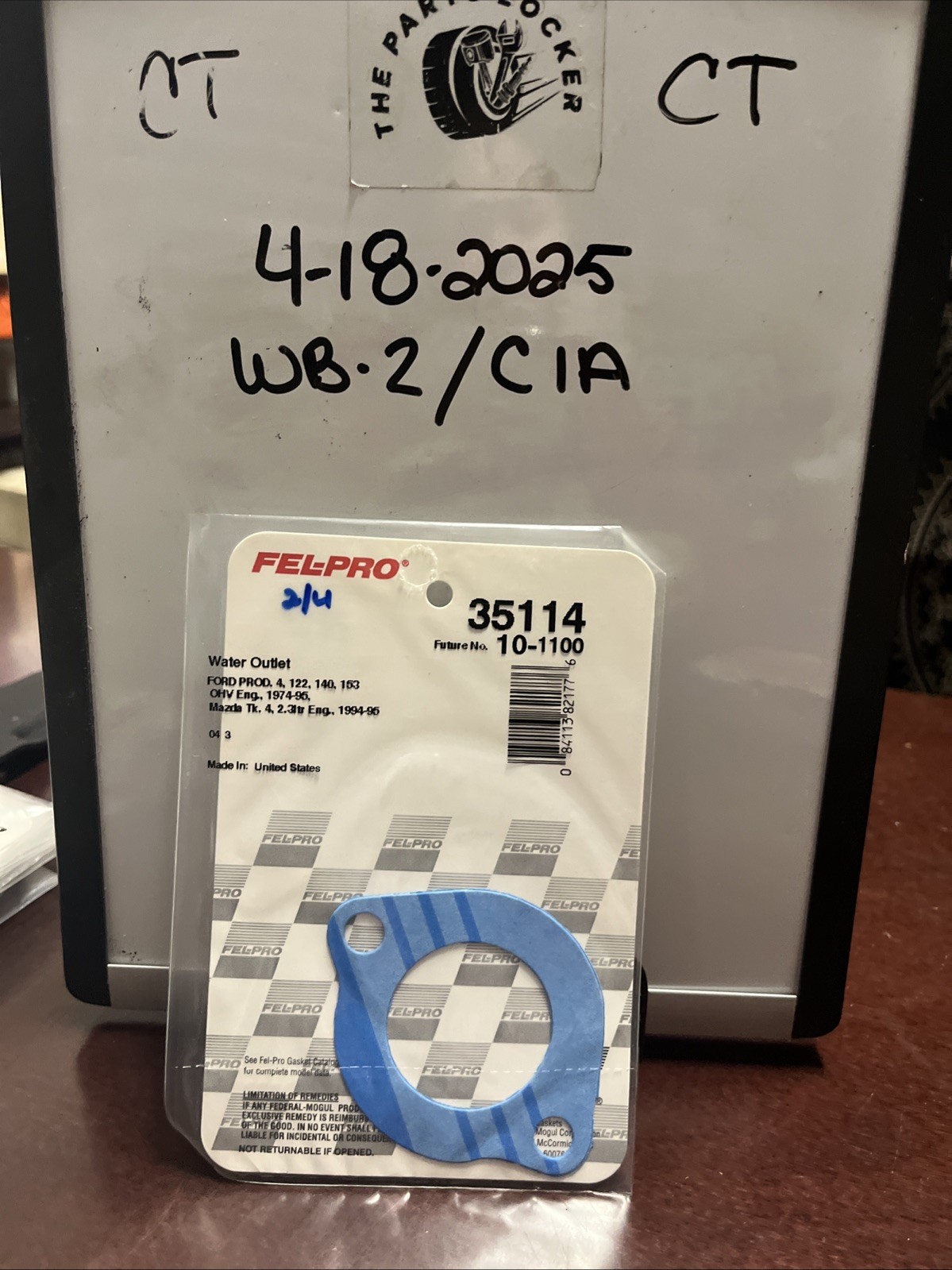 Engine Coolant Outlet Gasket Fel-pro 35114