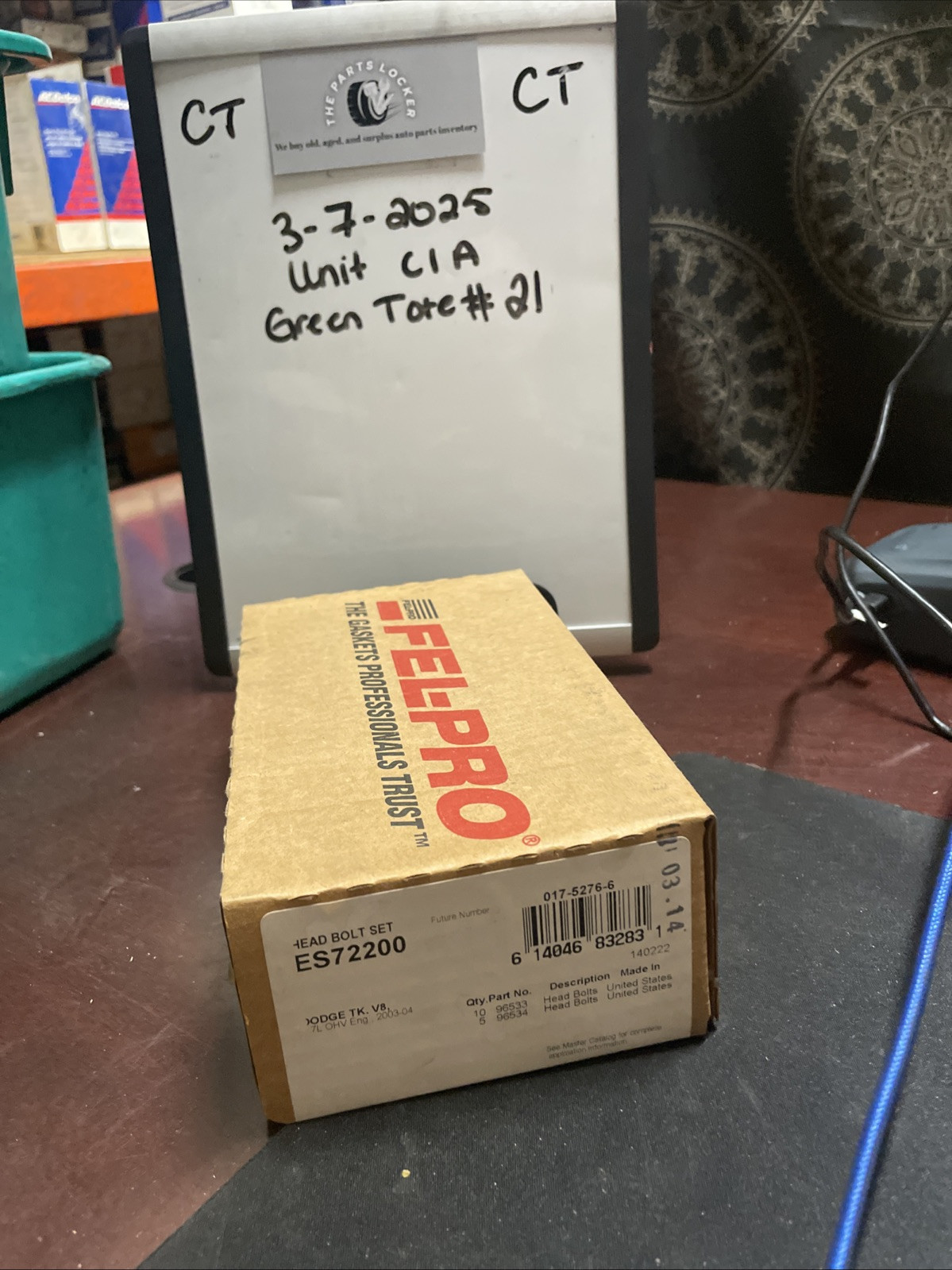 Engine Cylinder Head Bolt Set Fel-Pro ES72200